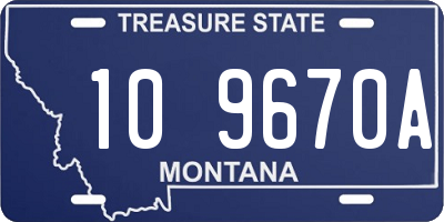 MT license plate 109670A