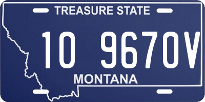 MT license plate 109670V