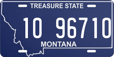 MT license plate 109671O