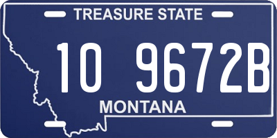 MT license plate 109672B