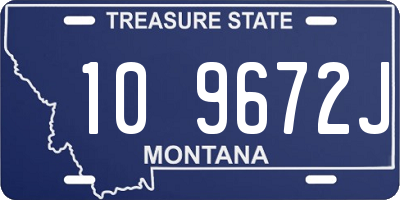 MT license plate 109672J