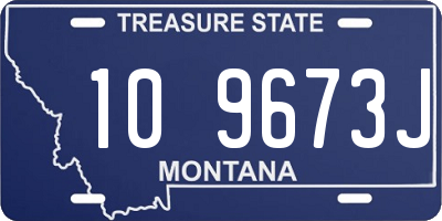 MT license plate 109673J