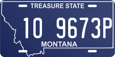 MT license plate 109673P