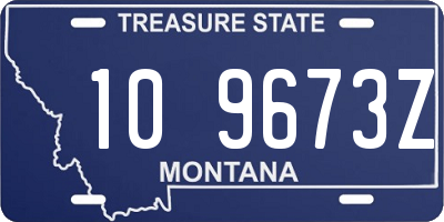 MT license plate 109673Z