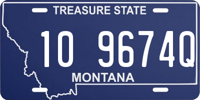 MT license plate 109674Q