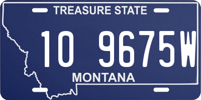 MT license plate 109675W