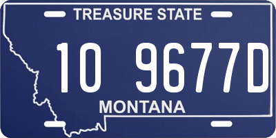 MT license plate 109677D