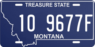 MT license plate 109677F