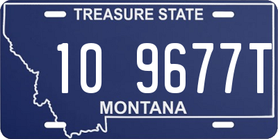 MT license plate 109677T