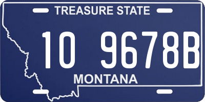 MT license plate 109678B