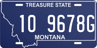 MT license plate 109678G