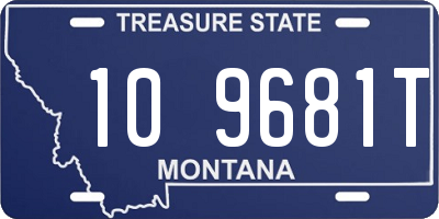 MT license plate 109681T