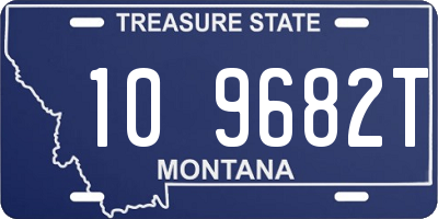 MT license plate 109682T