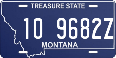 MT license plate 109682Z