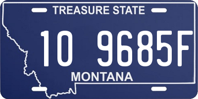 MT license plate 109685F