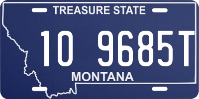 MT license plate 109685T