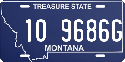 MT license plate 109686G