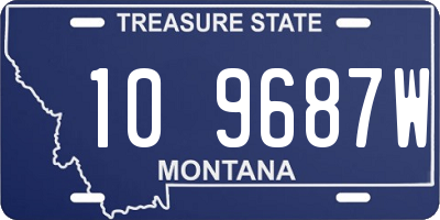 MT license plate 109687W