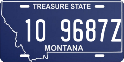 MT license plate 109687Z