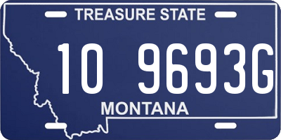 MT license plate 109693G