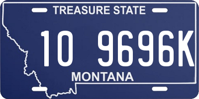 MT license plate 109696K