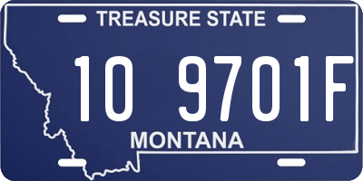 MT license plate 109701F