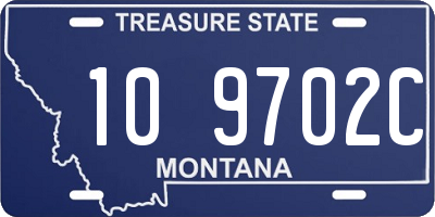 MT license plate 109702C