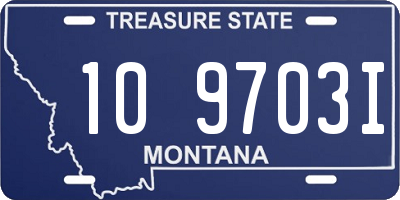 MT license plate 109703I