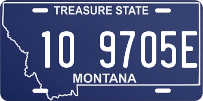 MT license plate 109705E