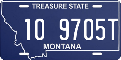 MT license plate 109705T