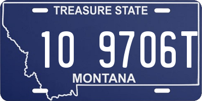 MT license plate 109706T