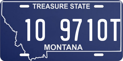 MT license plate 109710T