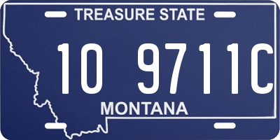 MT license plate 109711C