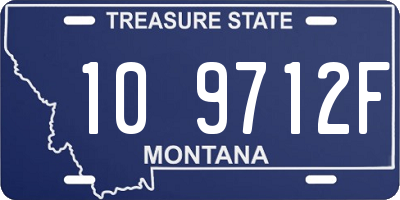 MT license plate 109712F