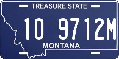 MT license plate 109712M