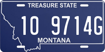 MT license plate 109714G