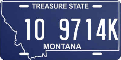 MT license plate 109714K