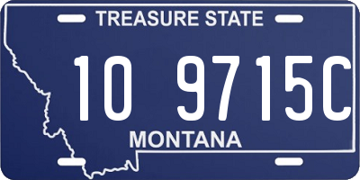 MT license plate 109715C