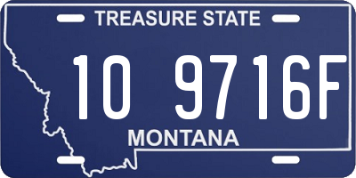 MT license plate 109716F