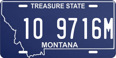 MT license plate 109716M