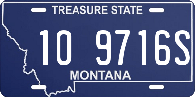 MT license plate 109716S