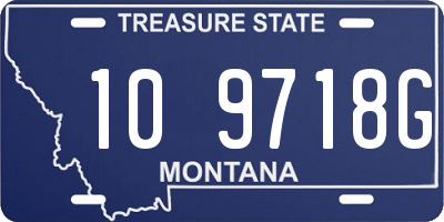 MT license plate 109718G