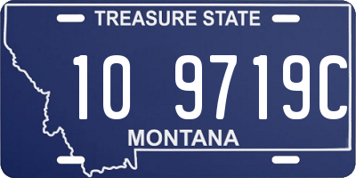 MT license plate 109719C