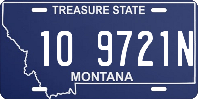 MT license plate 109721N