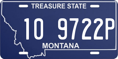 MT license plate 109722P