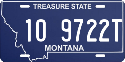 MT license plate 109722T