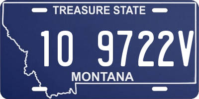 MT license plate 109722V