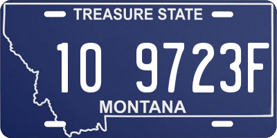 MT license plate 109723F