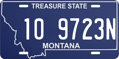 MT license plate 109723N