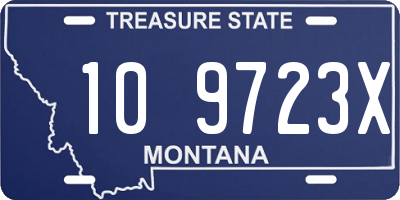 MT license plate 109723X